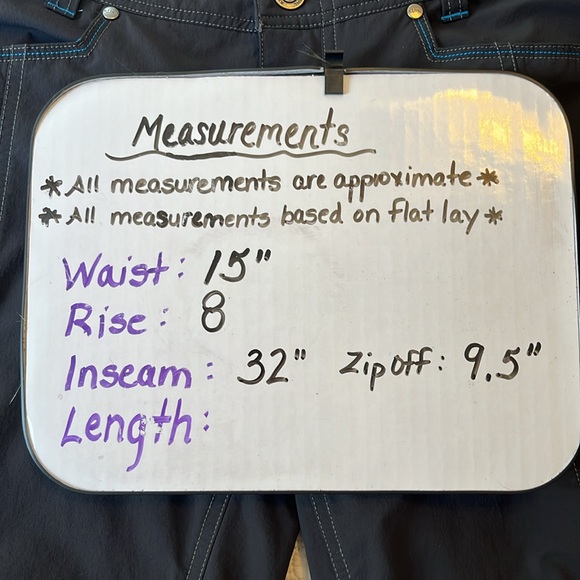 Kuhl Women’s Convertible/Zip-Off Pants/Shorts, Black, 6 Pockets, Hiking, Size 6 - Picture 15 of 16